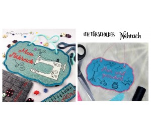 Stickdatei - ITH Türschild Nähreich